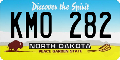ND license plate KMO282