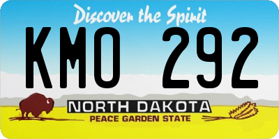 ND license plate KMO292