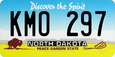 ND license plate KMO297