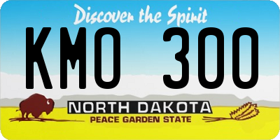 ND license plate KMO300