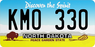 ND license plate KMO330