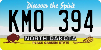 ND license plate KMO394