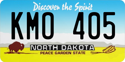 ND license plate KMO405