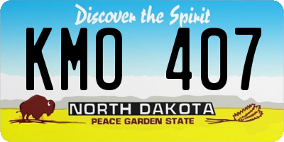 ND license plate KMO407