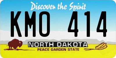 ND license plate KMO414