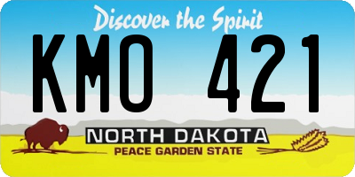ND license plate KMO421
