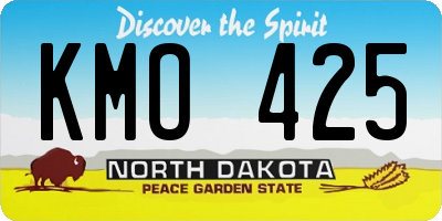 ND license plate KMO425