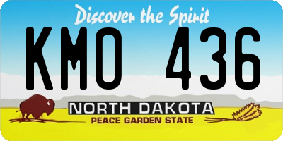 ND license plate KMO436