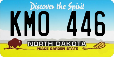 ND license plate KMO446