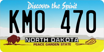 ND license plate KMO470