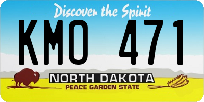 ND license plate KMO471