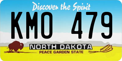 ND license plate KMO479