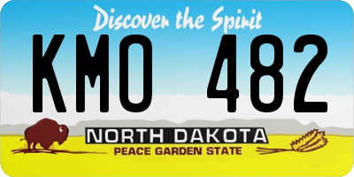 ND license plate KMO482