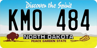 ND license plate KMO484