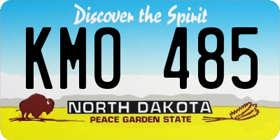 ND license plate KMO485