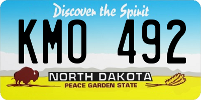 ND license plate KMO492