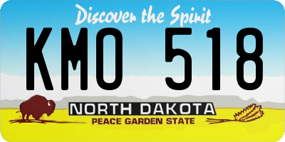 ND license plate KMO518