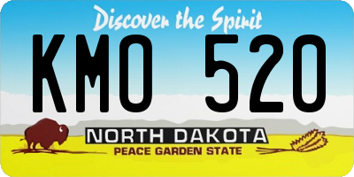 ND license plate KMO520
