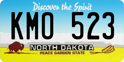 ND license plate KMO523