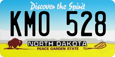 ND license plate KMO528