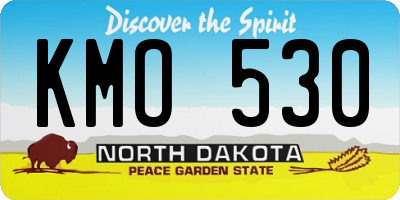 ND license plate KMO530