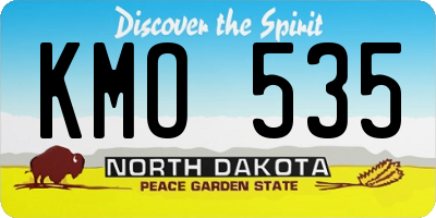 ND license plate KMO535