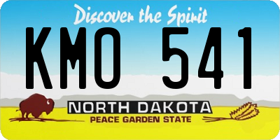 ND license plate KMO541