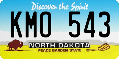 ND license plate KMO543