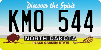 ND license plate KMO544