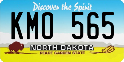 ND license plate KMO565