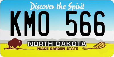 ND license plate KMO566