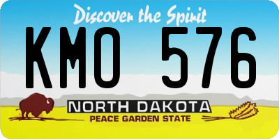 ND license plate KMO576