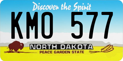 ND license plate KMO577