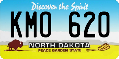 ND license plate KMO620