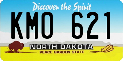 ND license plate KMO621