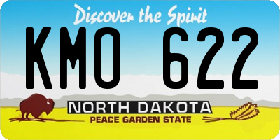 ND license plate KMO622