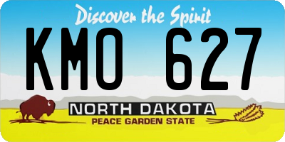 ND license plate KMO627