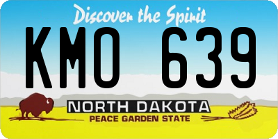 ND license plate KMO639