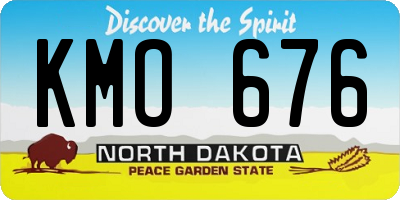 ND license plate KMO676