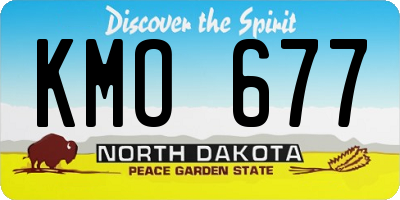 ND license plate KMO677
