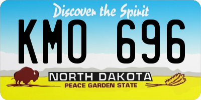 ND license plate KMO696