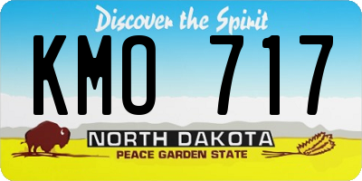 ND license plate KMO717