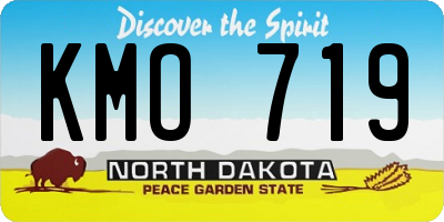 ND license plate KMO719
