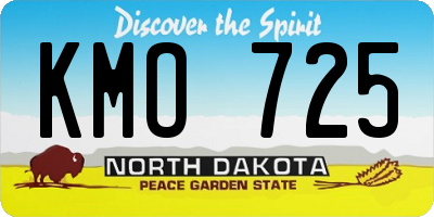 ND license plate KMO725