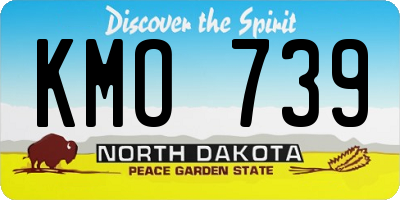 ND license plate KMO739