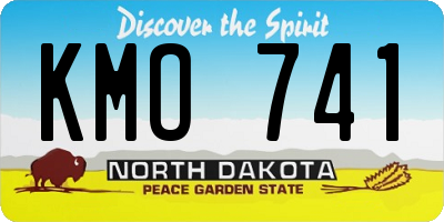 ND license plate KMO741