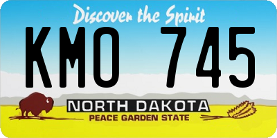 ND license plate KMO745