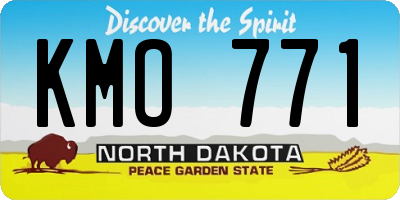 ND license plate KMO771