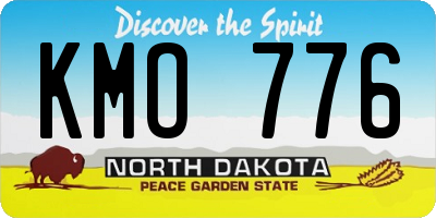 ND license plate KMO776