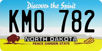 ND license plate KMO782